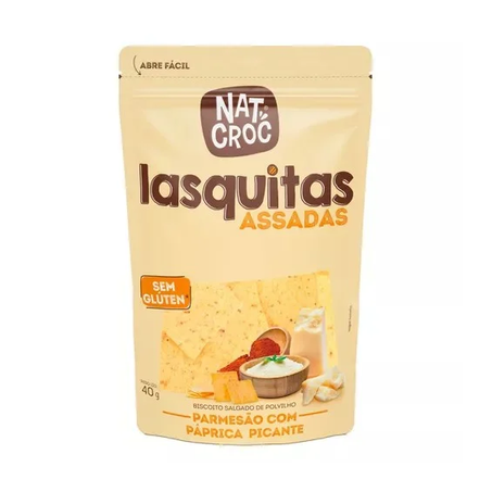 Lasquinha Natcroc 40g Pamesão Paprica Picante