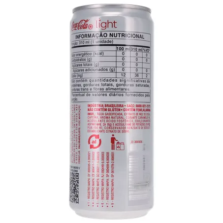 Refrigerante Coca Cola Light 310ML 360-20