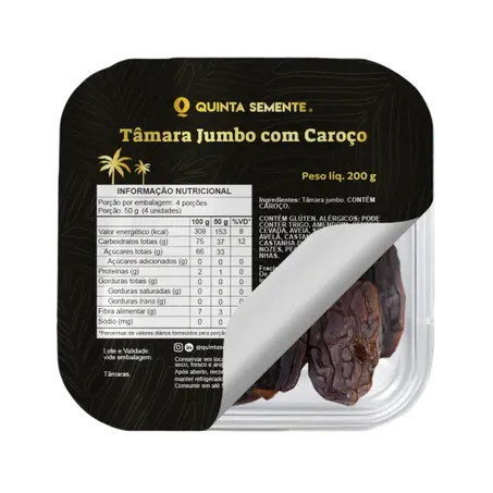 Tamara jumbo com caroço quinta semente 200g
