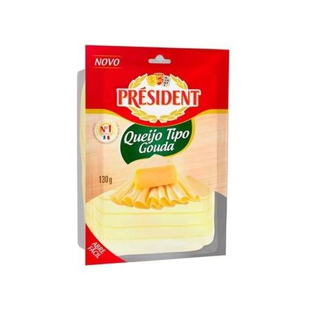 Queijo Gouda President Fatiado 130g 
 