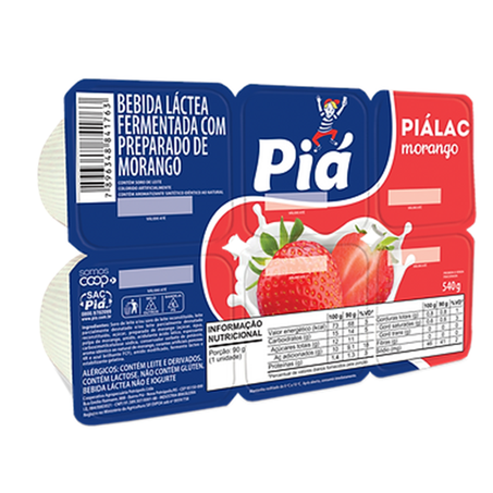 BEBIDA LÁCTEA PIALAC MORANGO BDJ 540G
