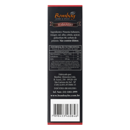 Molho de Pimenta Bombay Habanero Chili 60ml  360-1