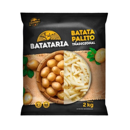 Batata palito batataria deutschips congelada pacote 2kg