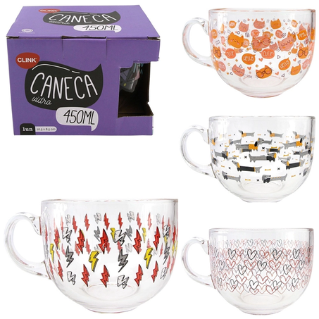 Caneca vd 450ml decorada ck3467