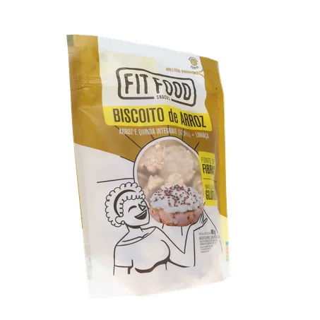 Biscoito de Arroz Fit Food Quinda Integrais e Linhaça Sachê 90gr 360-33