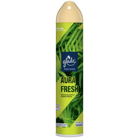 Purificador ambiente aerosol glade 360ml aura fresh