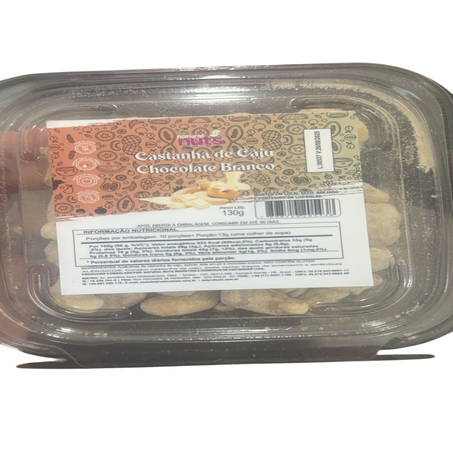 Castanha de Caju Natural Nuts Chocolate Branco 130G