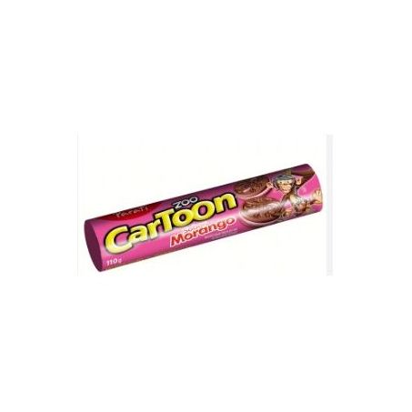 BISCOITO RECHEADO CARTOON MORANGO 110G