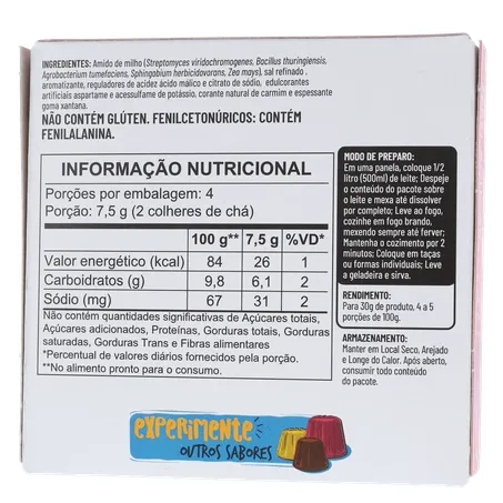 PUDIM ZERO MORANGO 30G - APTI 360-19