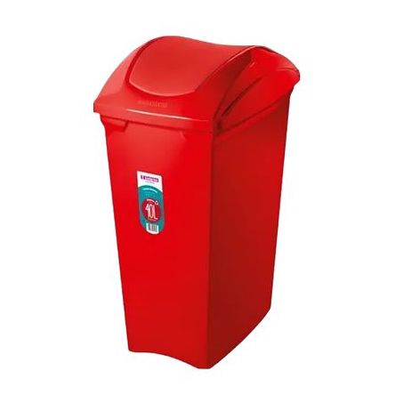 LIXEIRA COLETA SELETIVA 40L BASCULANTE VERMELHA SANREMO SR64/22