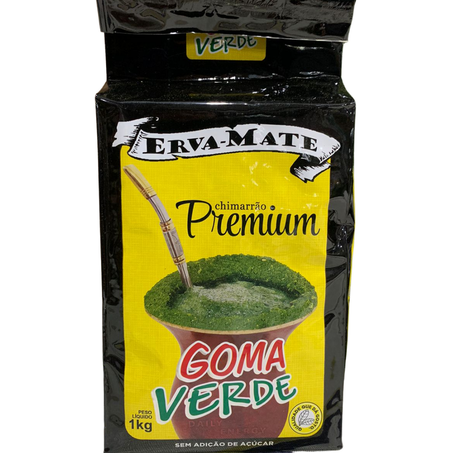 Erva mate goma verde 1kg à vacuo premium