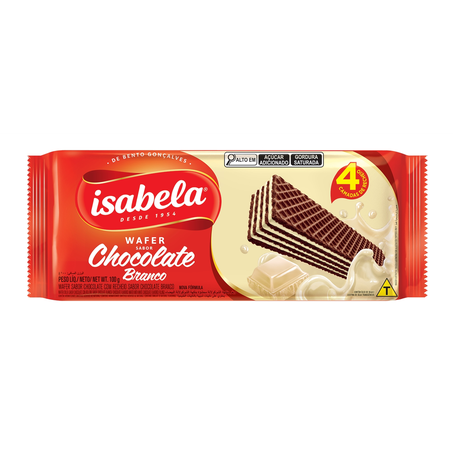 Biscoito Isabela Wafer Chocolate Branco 100G