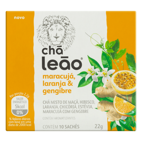 Chá leão maracujá, laranja & gengibre c/10 22g