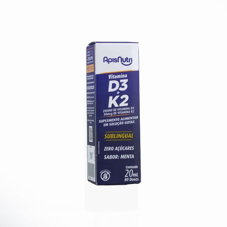 VITAMINA D3 + K2 SABOR MENTA 20ML APISNUTRI