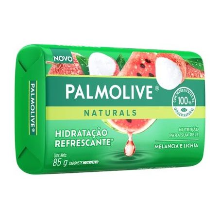 Sabonete Barra Hidratação Refrescante Melancia e Lichia Palmolive Naturals Envoltório 85g 360-1