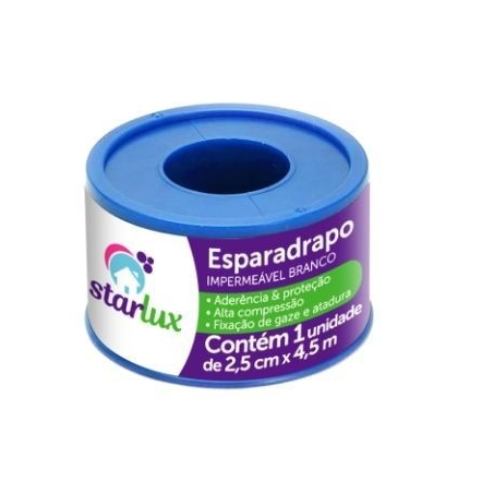 ESPARADRAPO STARLUX 2.5CMX4.5MT BCO