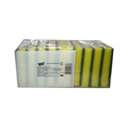 ESPONJA DUPLA FACE MULTIUSO USO PROFISSIONAL SCOTCH-BRITE C/10UN