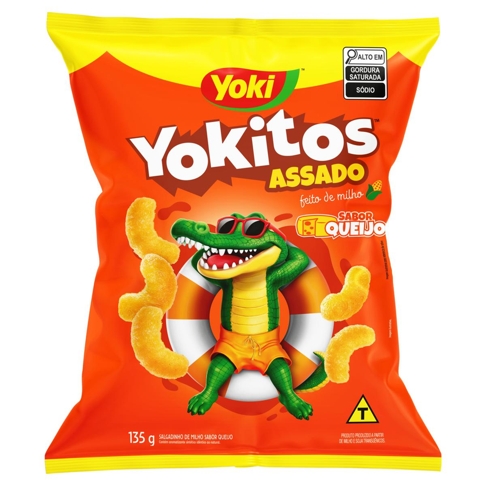 Salgadinho Yokitos 135g - Lua - Queijo