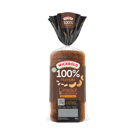 PAO WICKBOLD CASTANHA/GIRASSOL E QUINOA 450G