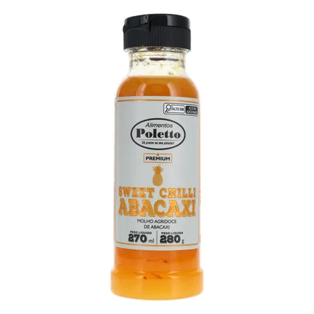 MOLHO PIMENTA POLETTO SWEET CHILLI COM ABACAXI 280G