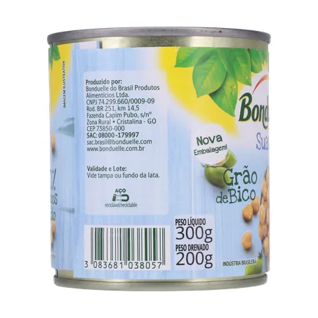 Grao de bico bonduelle suave lt200g 360-28