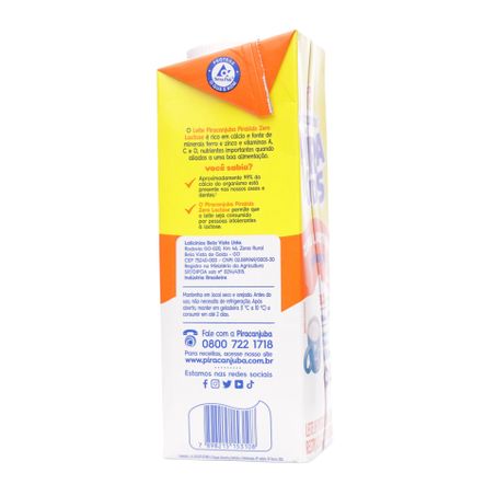 LEITE L V PIRACANJUBA -1L ZERO LACT INTEGRAL 360-18