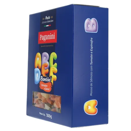 Massa Paganini Bambini Letrinhas Pacote com 300G 360-6