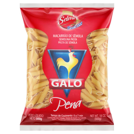 Massa de Sêmola Galo 500g - Pena