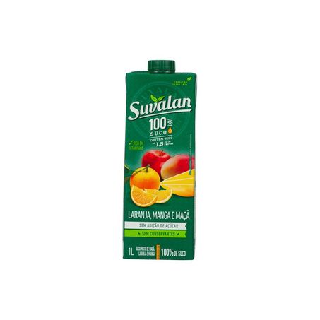 Suco suvalan laranja, maçã e manga sem açúcar 1l