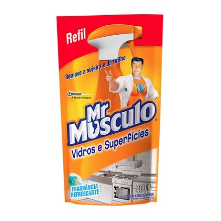 LIMPA VIDRO MR MÚSCULO SACHET 400ML