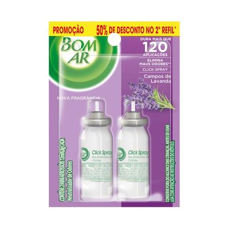Bom Ar Click Spray Lavanda Refil Oferta 12ML
