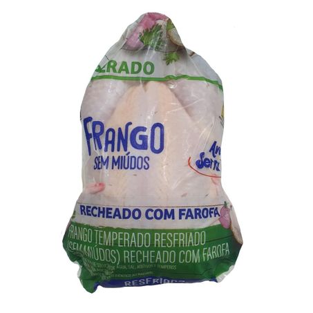 FRANGO INTEIRO RESFRIADO AVE SERRA TEMPERADO RECHEADO C/FAROFA KG