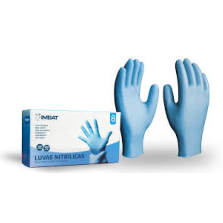 Luva descartavel imbat pcc/10 nitrilica sem m 9 azul