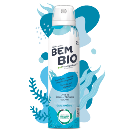 Desodorante aerosol bem bio 150ml transpirante brisa maritima