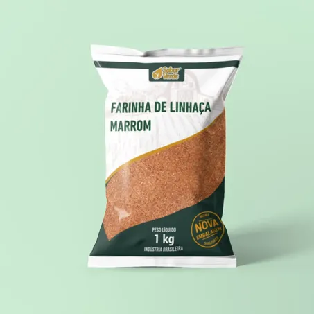FARINHA DE LINHAÇA MARROM 1 KG SABOR VERDE