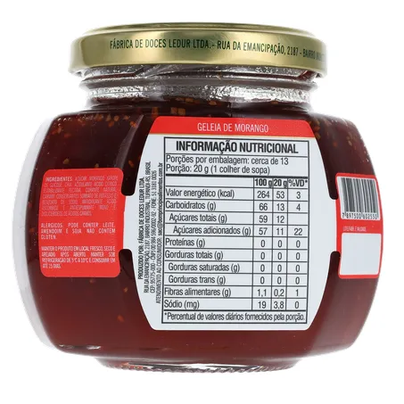 Geleia Bom Princípio Tradicional Morango Pote de Vidro 250gr 360-17