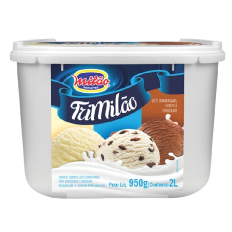 SORVETE MILÃO TRIMILÃO(LEITE COND/FLOCOS/CHOCO) 2L