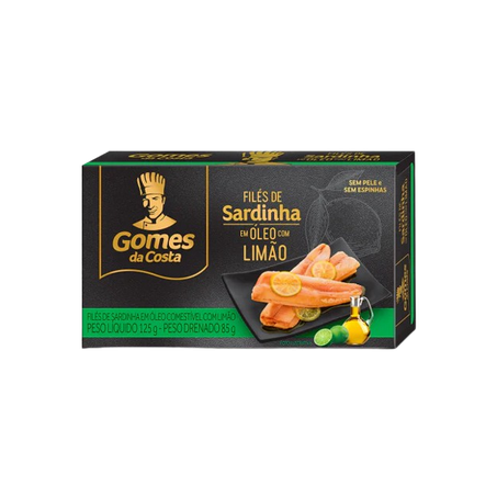 Filé de sardinha com limão gomes da costa 125g