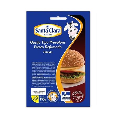 Queijo provolone defumado santa clara fatiado 150g