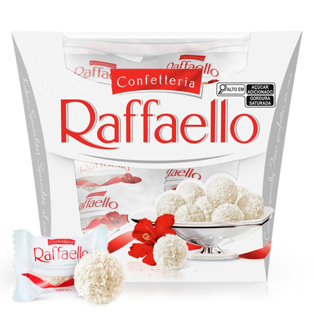 Bombom Ferrero Raffaello 150g - Com 15 Bombons