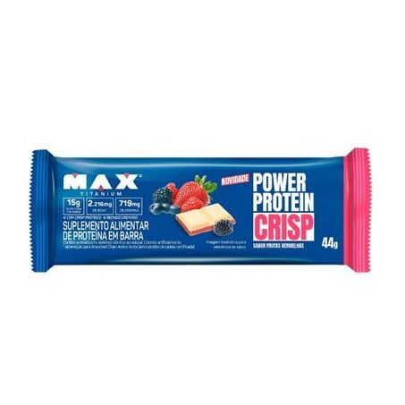 Barra proteina crisp frutas vermelhas max titanium 44g