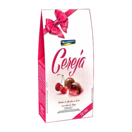 Bombom Montevergine Ao Leite Com Recheio De Cereja e Licor Caixa 55g 
 