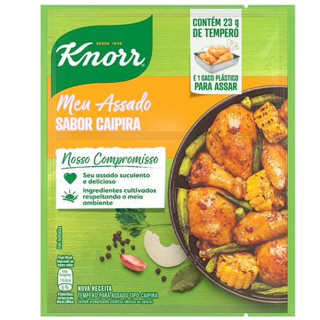 Tempero knorr meu frango assado caipira 25g(acomp saco plast para assar)