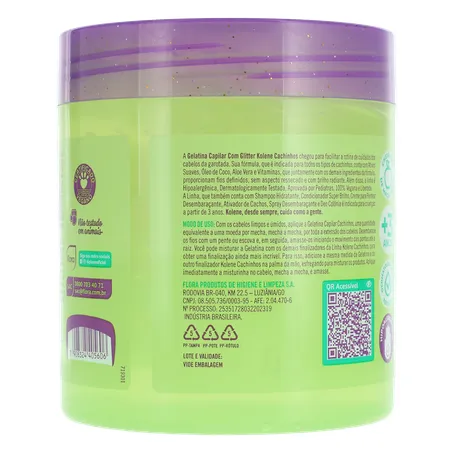 GELATINA CAPILAR INFANTIL KOLENE CACHINHOS COM GLITTER POTE 500G 360-20