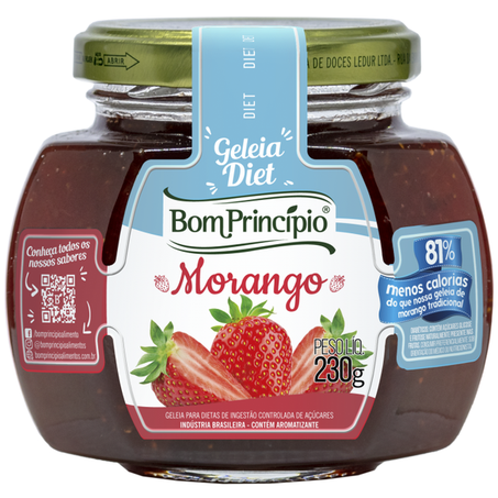 GELÉIA DIET BOM PRINCIPIO MORANGO 230G