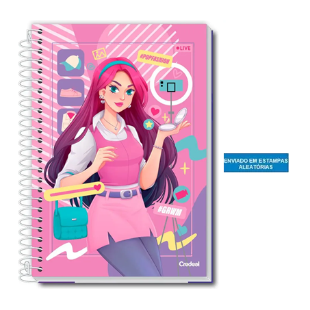 CADERNO CREDEAL POP FASHION CD 1MT 96F UN