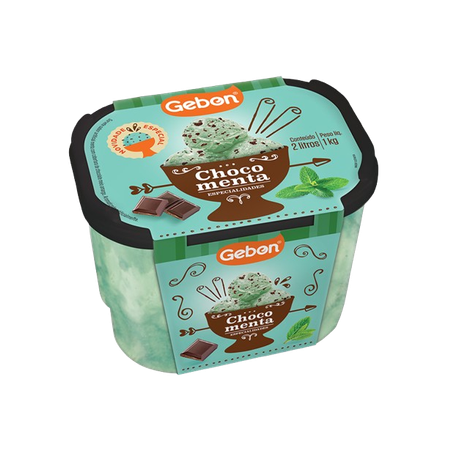 Sorvete Gebon Especialidades Chocomenta Pote 2l 
 