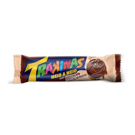 TRAKINAS BISC RECH MEIO CHOC BRANCO 126G