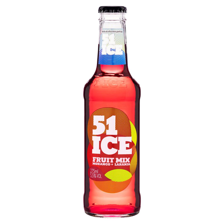51 Ice 275ml - Fruit Mix - Morango e Laranja - Long Neck