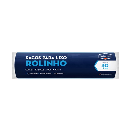Saco de lixo sabensul 30l c/10
